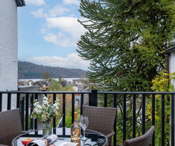 Jessamy Cottage in Bowness-on-Windermere – dog-friendly Lake District holiday cottage with parking, lake views, and private terrace.views â€“ a highlight of Jessamy Cottage.