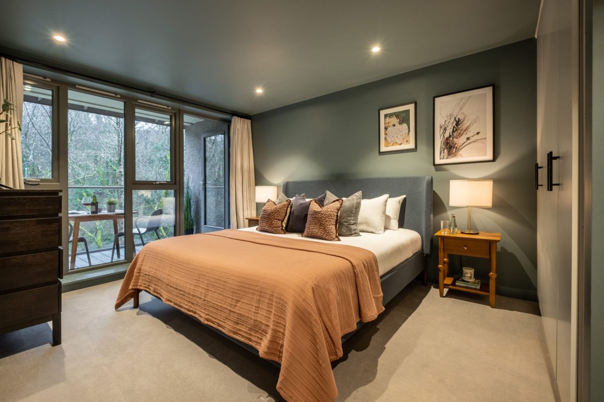 34 Ironworks Backbarrow luxury Lake District apartment balcony view